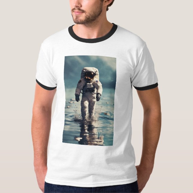 "White Astronaut Graphic T-Shirt: Stellar Style an T-Shirt (Vorderseite)