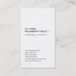 White Attraktive Charming Standard Business Card Visitenkarte