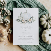 White Autumn Pumpkin Greenerenery Baby Shower