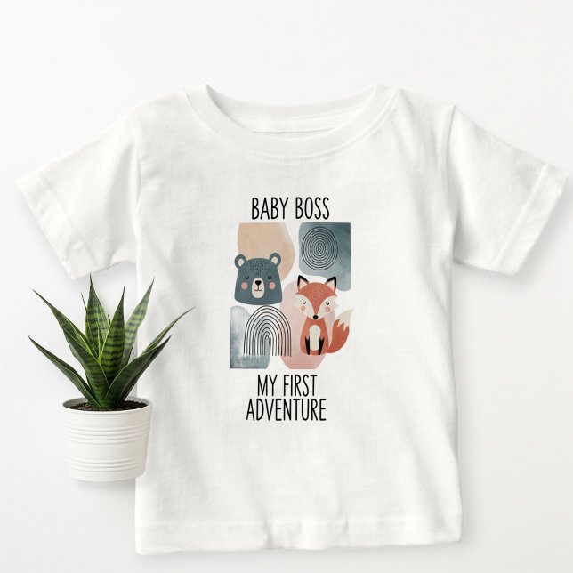 White Baby Boss T-Shirt for Newborns and Kids  (Von Creator hochgeladen)