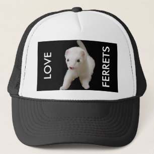 White Baby Ferret Truckerkappe