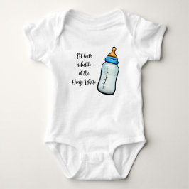 White Baby Flasche Baby Strampler