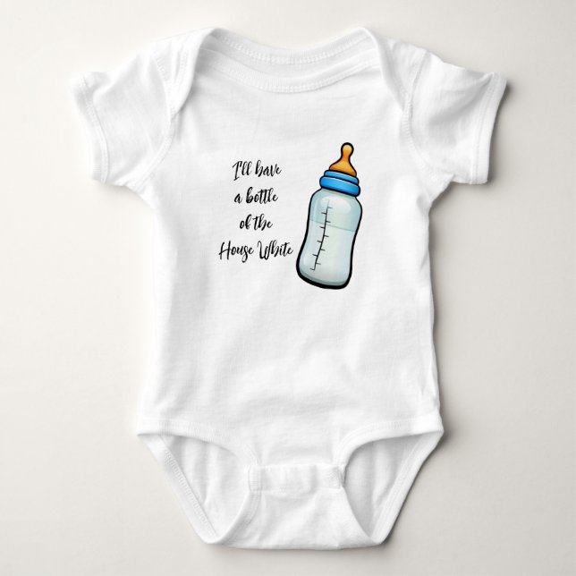 White Baby Flasche Baby Strampler (Vorderseite)