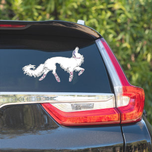 White Ballet Borzoi Die Vinyl Sticker schneiden