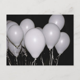 White Balloons Postkarte