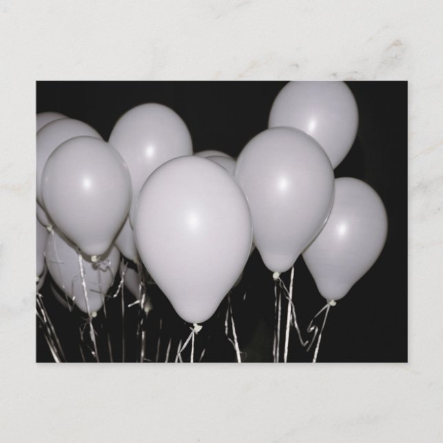 White Balloons Postkarte (Vorderseite)