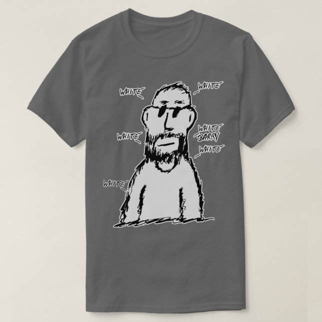 White Barry White Mann und Singer White Barry Dood T-Shirt (Design vorne)