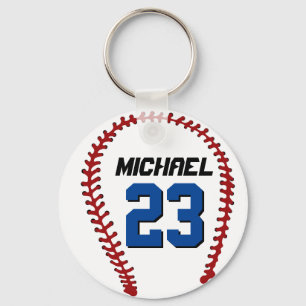White Baseball Keychain für Sportfans oder Athlete Schlüsselanhänger