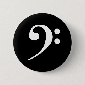 White Bass Clef Button