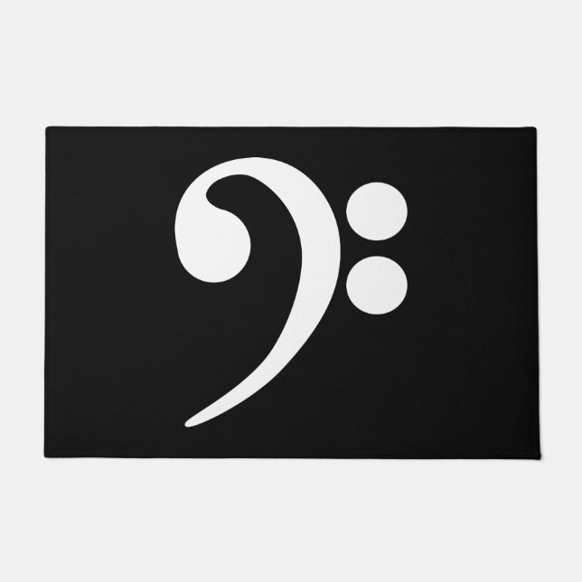 White Bass Clef Fußmatte (Vorderseite)