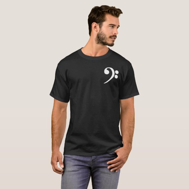 White Bass Clef T-Shirt (Vorne ganz)