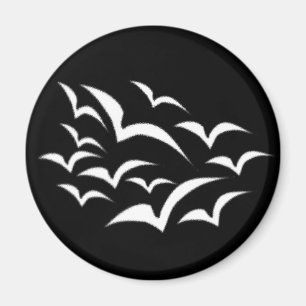 White Bat Cloud Magnet