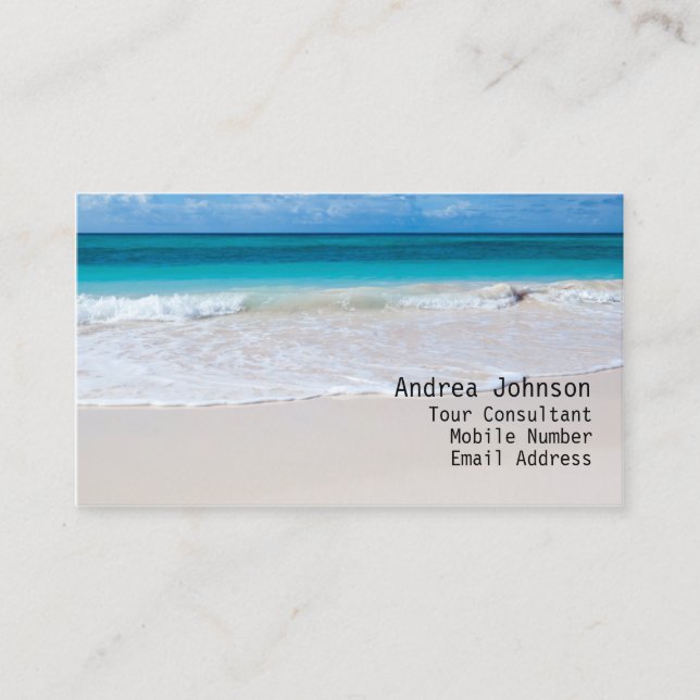 White Beach Business Card Visitenkarte (Vorderseite)