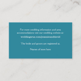 White Beach Hochzeitskarte Begleitkarte