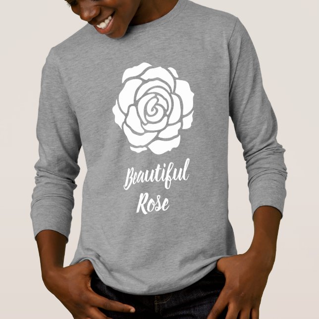 White Beautiful Rose Hoodie (Child) (Vorderseite)