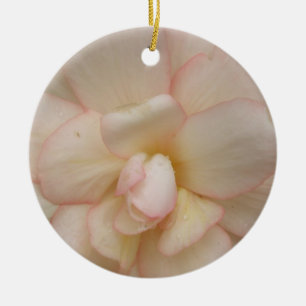 White Begnia Blumen Custom Geburtstag Keramik Ornament