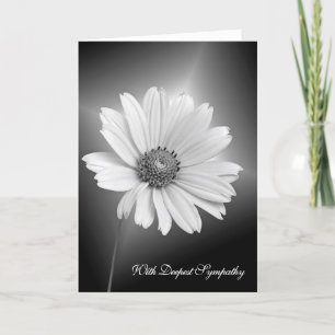 White Beileid Daisy Karte