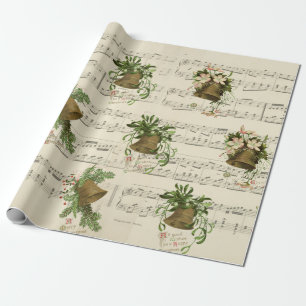 White Bell Music Wrapping Paper Geschenkpapier
