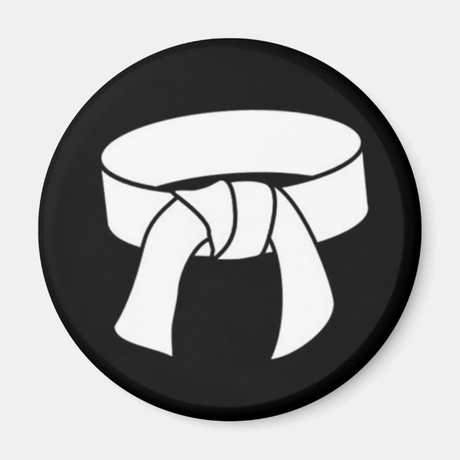 White Belt Magnet für Kampfkunst (Vorne)