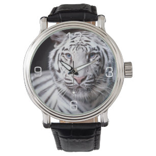 White Bengalisch Tiger Fotografy Armbanduhr