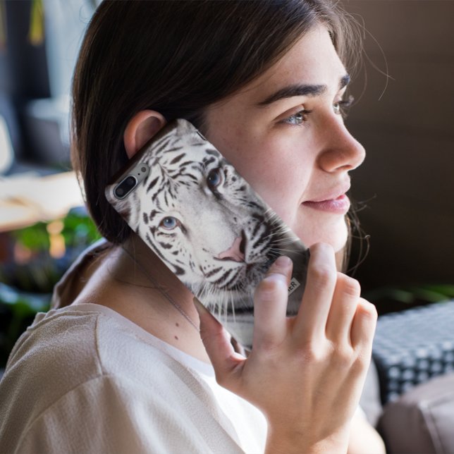 White Bengalisch Tiger Fotografy Name | Schwarz Case-Mate iPhone Hülle (Von Creator hochgeladen)