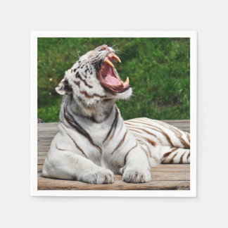 White Bengalisch Tiger Paper Napkin Serviette