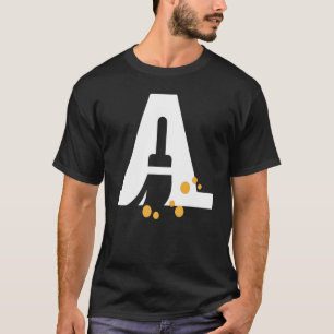 White Big Letter A Alphabet A Hauptstadt Initial S T-Shirt