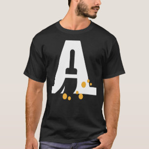 White Big Letter A Alphabet A Hauptstadt Initial S T-Shirt