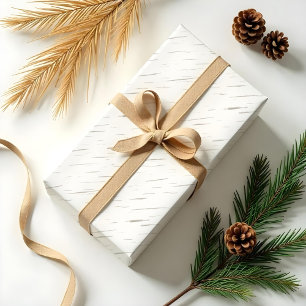 White Birch Bark Woodgrain Baumstruktur Textur Wei Geschenkpapier