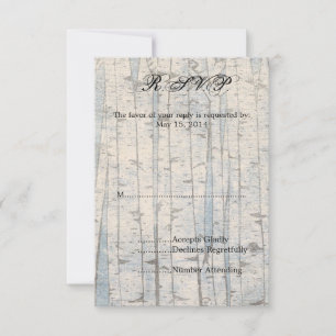 White Birch Trees UAWG RSVP Karte