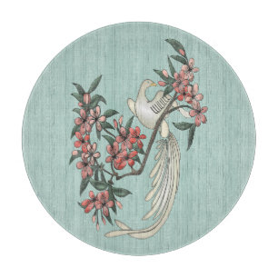 White Bird - Kirry Blossoms Charcuterboard Schneidebrett
