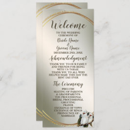 White Birds Cockatoo Green Blätter der Hochzeitspa Programm