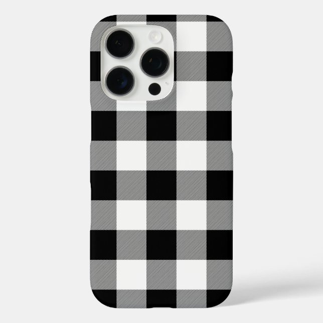 White Black Buffalo Kariert Case-Mate iPhone Hülle (Rückseite)