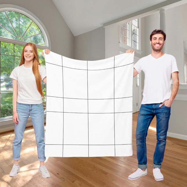 White black checked modern fleecedecke (Von Creator hochgeladen)