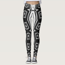 White Black classic "Ratti_Creative_Arts" Leggin L Leggings
