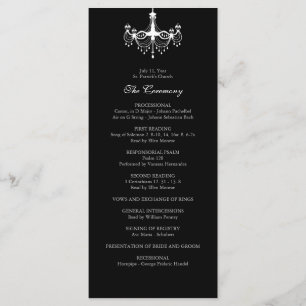 White & Black Cronier Hochzeitsprogramm Programm