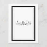 White & Black Elegante schicke Hochzeit speichern 