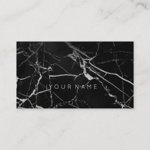 White Black Grungy Marble Vip Business Card Visitenkarte