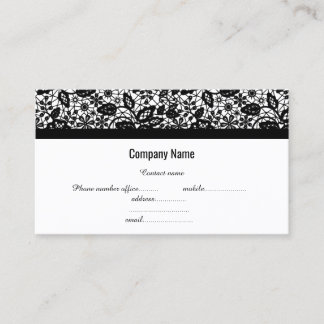 WHITE BLACK LACE COMPANY BUSINESS CARD VISITENKARTE