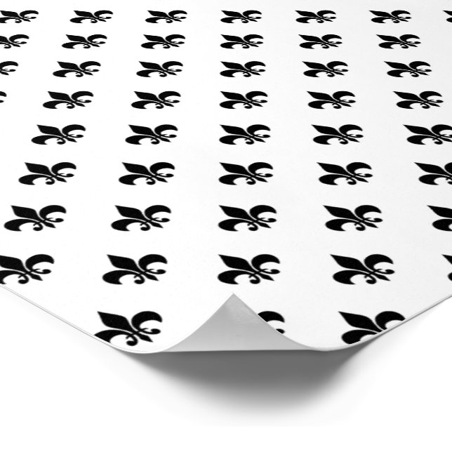 White Black Lilie Delicate Mardi Gras Poster (Ecke)
