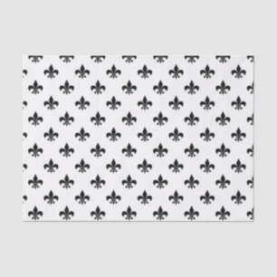 White Black Lilie Delicate Mardi Gras Seidenpapier