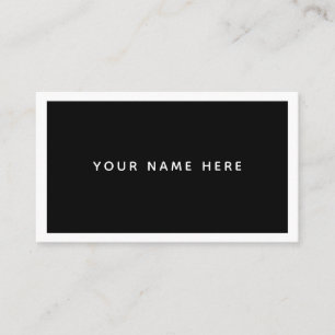White Black Minimal Business Card Visitenkarte