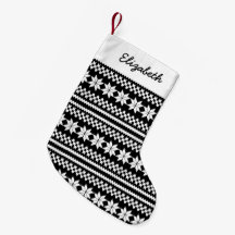 White Black Nordic Christmas Sweater Pattern