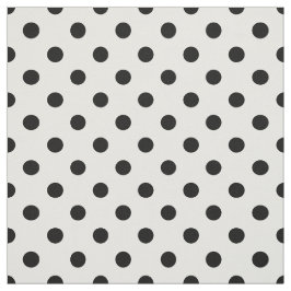 White Black Polka Dots Textile Stoff