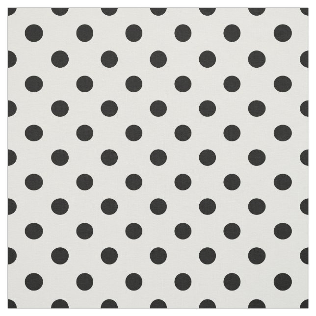 White Black Polka Dots Textile Stoff (Muster)