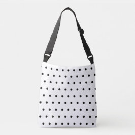 White Black Polka Dots Tragetaschen Mit Langen Trägern