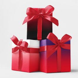 White Black Royal Lila und Red Ombre Mix Geschenkpapier Set