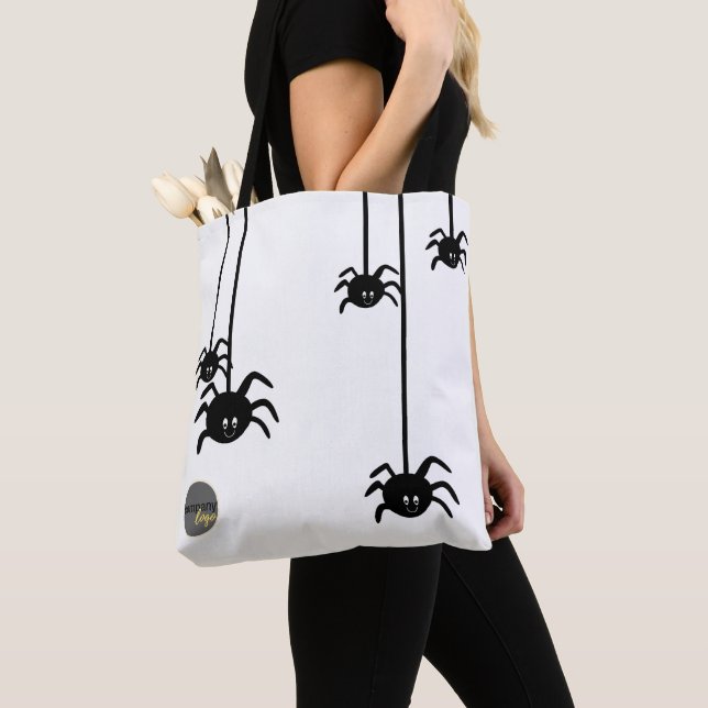 WHITE BLACK SPIDER HALLOWEWEESS BUSINESS LOGO CUST (Von Nahem)