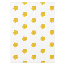 White & Black With Yellow Wildflower Photo Tischdecke