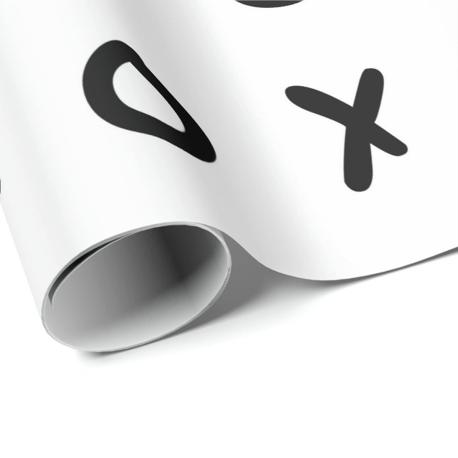 White & Black X O XO X&O's Trendy Niedlich Geschenkpapier (Rolleneckpunkt)